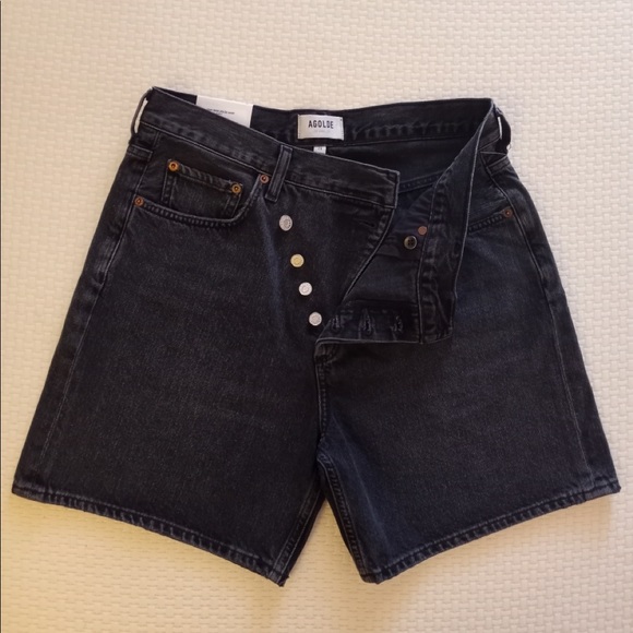 AGOLDE | Criss Cross Upsized Organic Cotton Denim Shorts - Picture 6 of 11